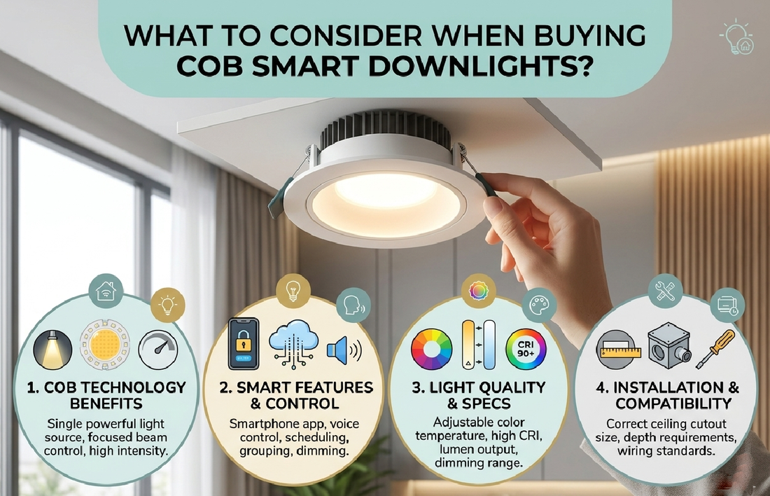 What to Consider When Buying COB Smart Downlights?