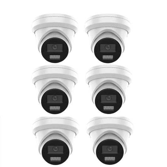 HIKVISION HiLook 6MP – AI NVR + 4TB –Full Colour Night Vision + Sound & Light Alarm， Installation Included