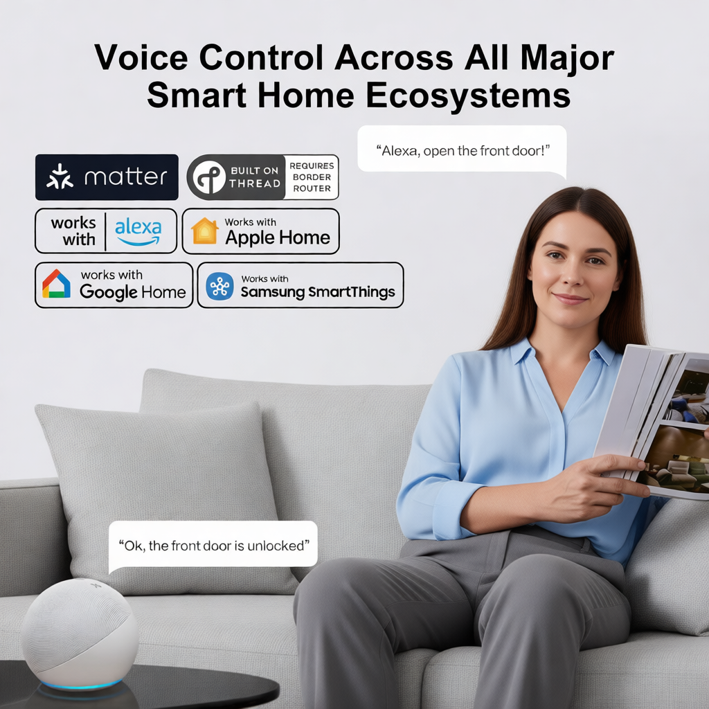 Veno Plus | Palm-Vein Recognition ,  Fingerprint , 2K Camera with Built-in Doorbell , 8GB Local Video Storage