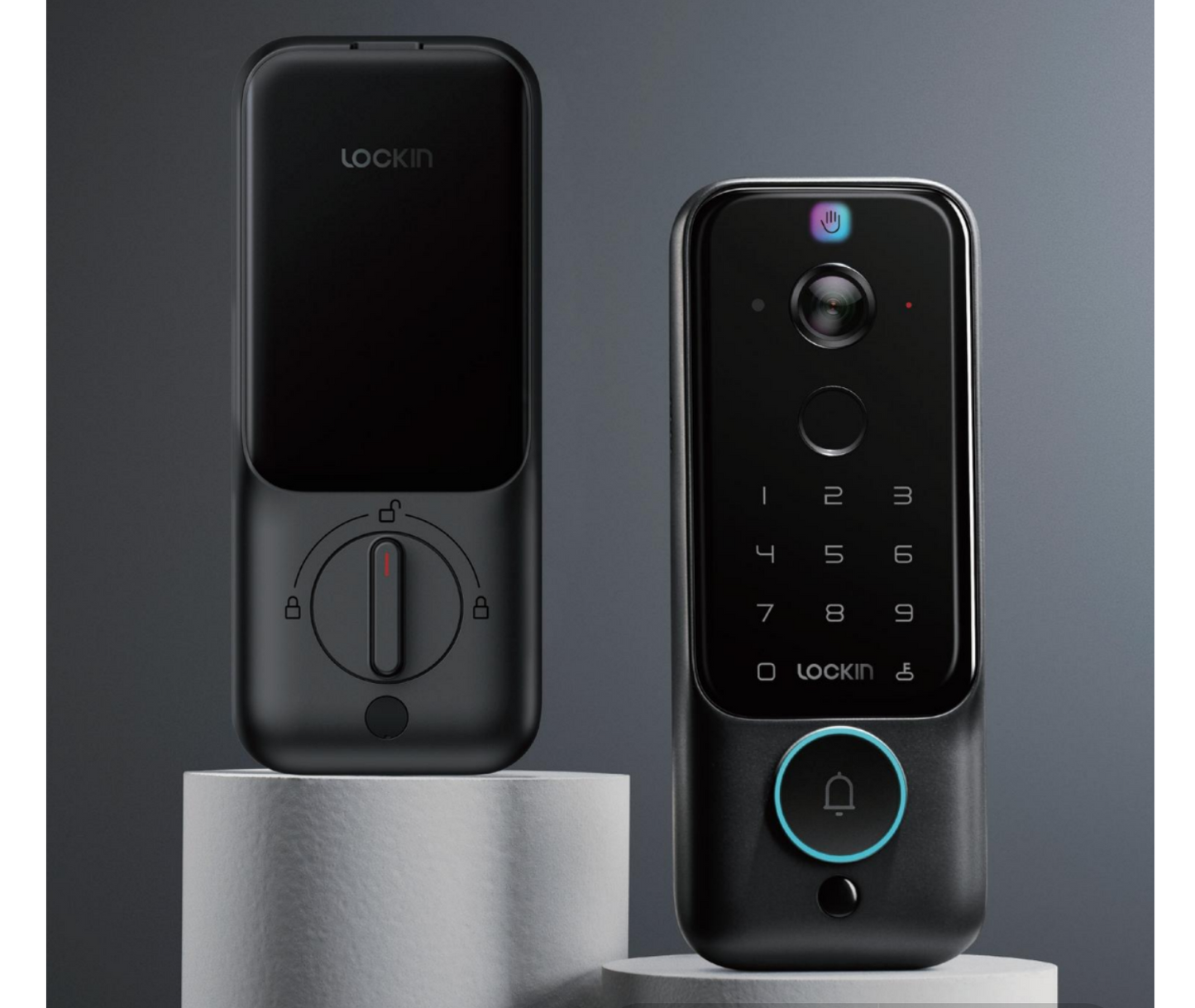 Veno Plus | Palm-Vein Recognition ,  Fingerprint , 2K Camera with Built-in Doorbell , 8GB Local Video Storage