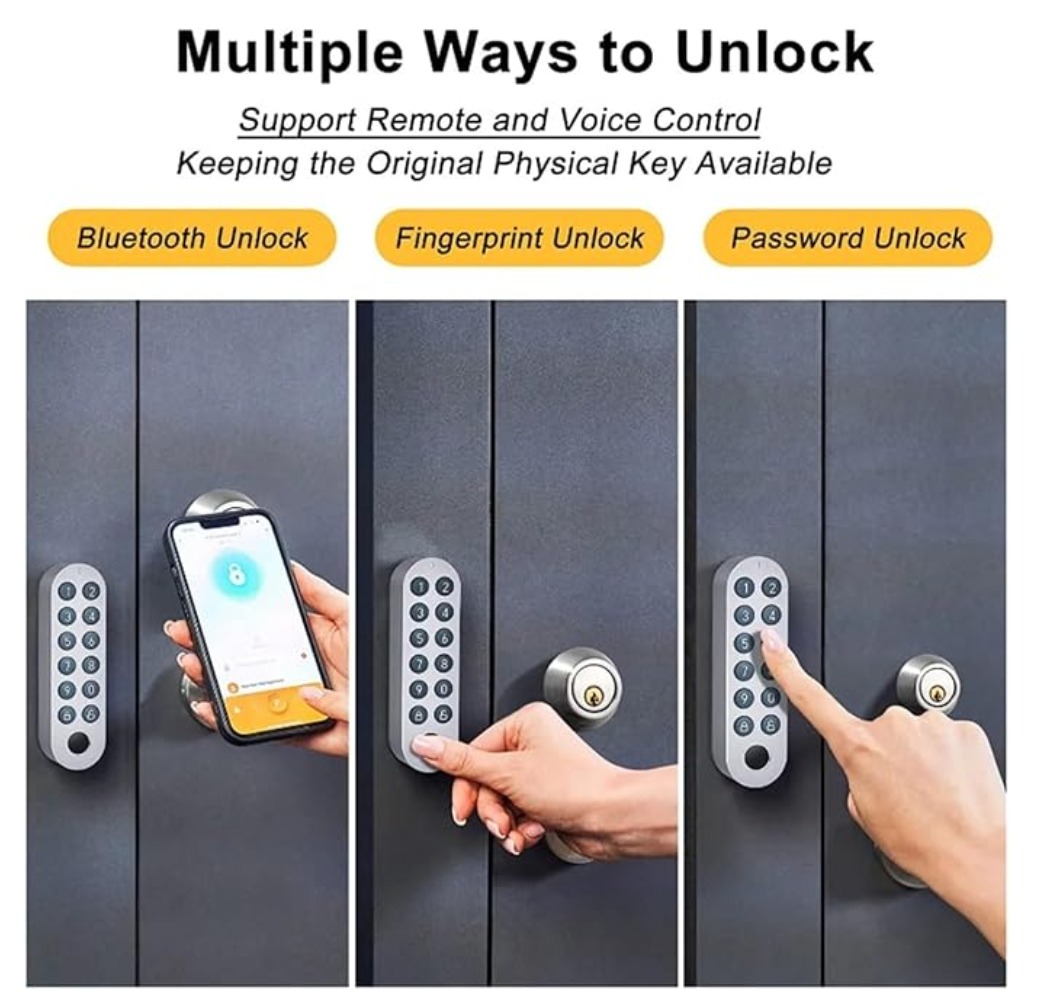 Lockin G30 | Fingerprint, Keypad PIN, App Control, Auto Lock, Keyless Entry Smart Door Lock
