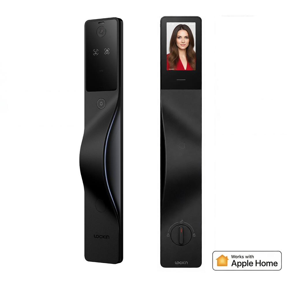 Lockin V5 Max | Palm-Vein Recognition , 3D Face ID , 2K Camera with Built-in Doorbell , 3-Day Free Cloud Storage