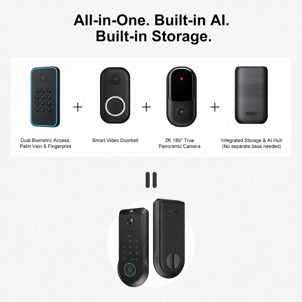 Lockin Veno Pro | All-in-one smart lock, camera, and intercom system