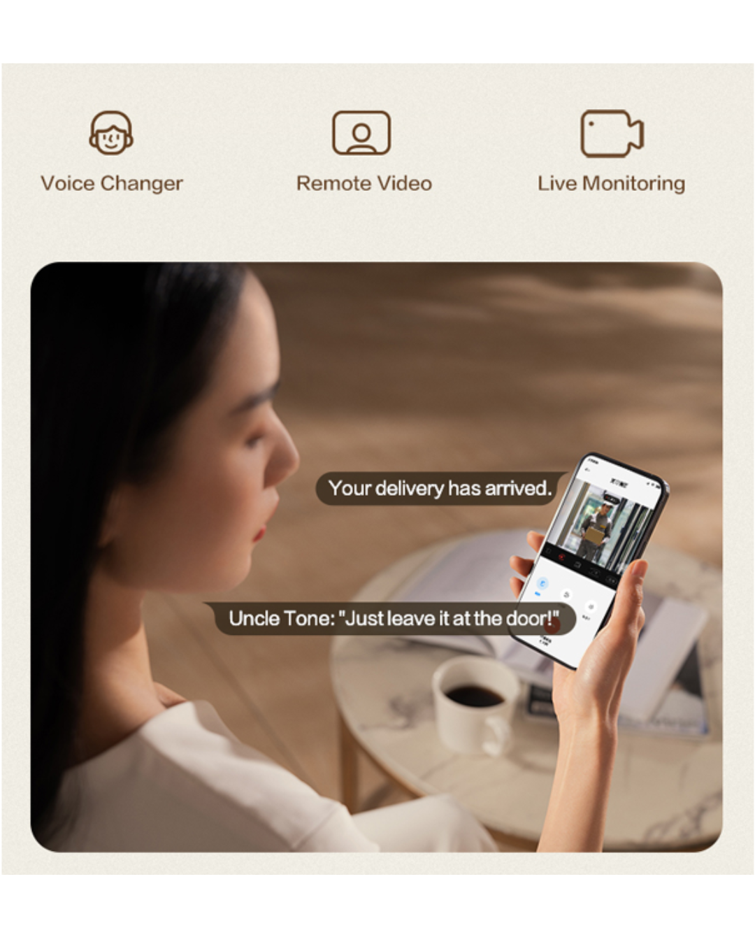 Lockin V5 Max | Palm-Vein Recognition , 3D Face ID , 2K Camera with Built-in Doorbell , 3-Day Free Cloud Storage