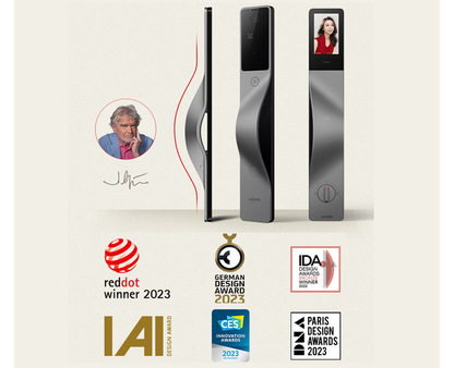 Lockin V5 Max | Palm-Vein Recognition , 3D Face ID , 2K Camera with Built-in Doorbell , 3-Day Free Cloud Storage