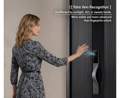 Lockin V5 Max | Palm-Vein Recognition , 3D Face ID , 2K Camera with Built-in Doorbell , 3-Day Free Cloud Storage